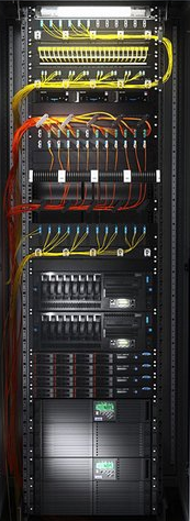 Network cabinet with structured networking