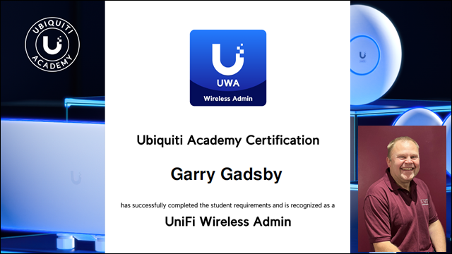 Garry Gadsby - Ubiquiti Wireless Admin Certified